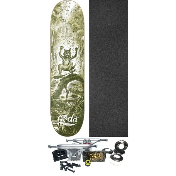 Coda Skateboards Pat Galloway Wolf Skateboard Deck - 8.5" x 32.5" - Complete Skateboard Bundle